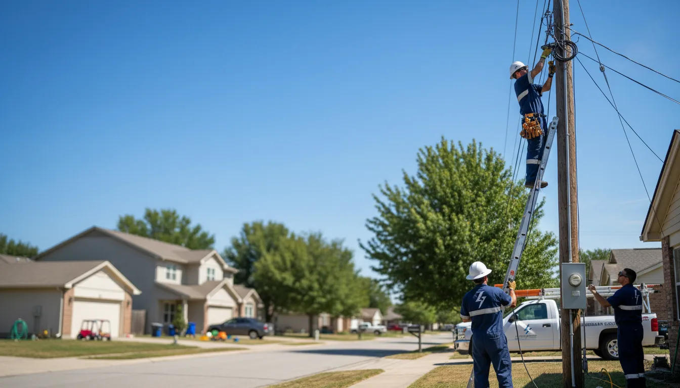 Residential electrician providing installation services in Prairie Grove, AR